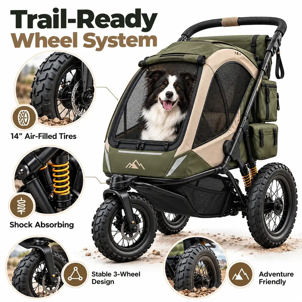 Adventure Pet Jogger, 99 lbs Weight Capacity